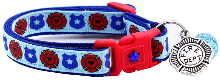 Fire and Police Badges Cat Collar - Freeyouthzbandz