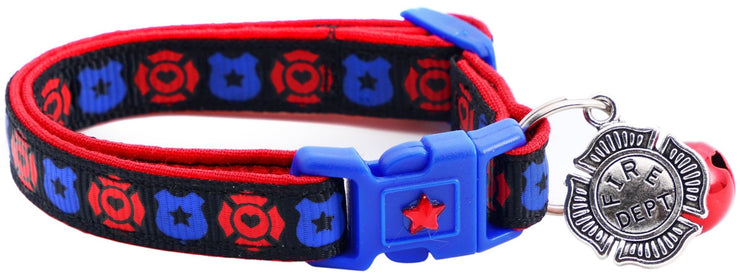 Fire and Police Badges Cat Collar - Freeyouthzbandz