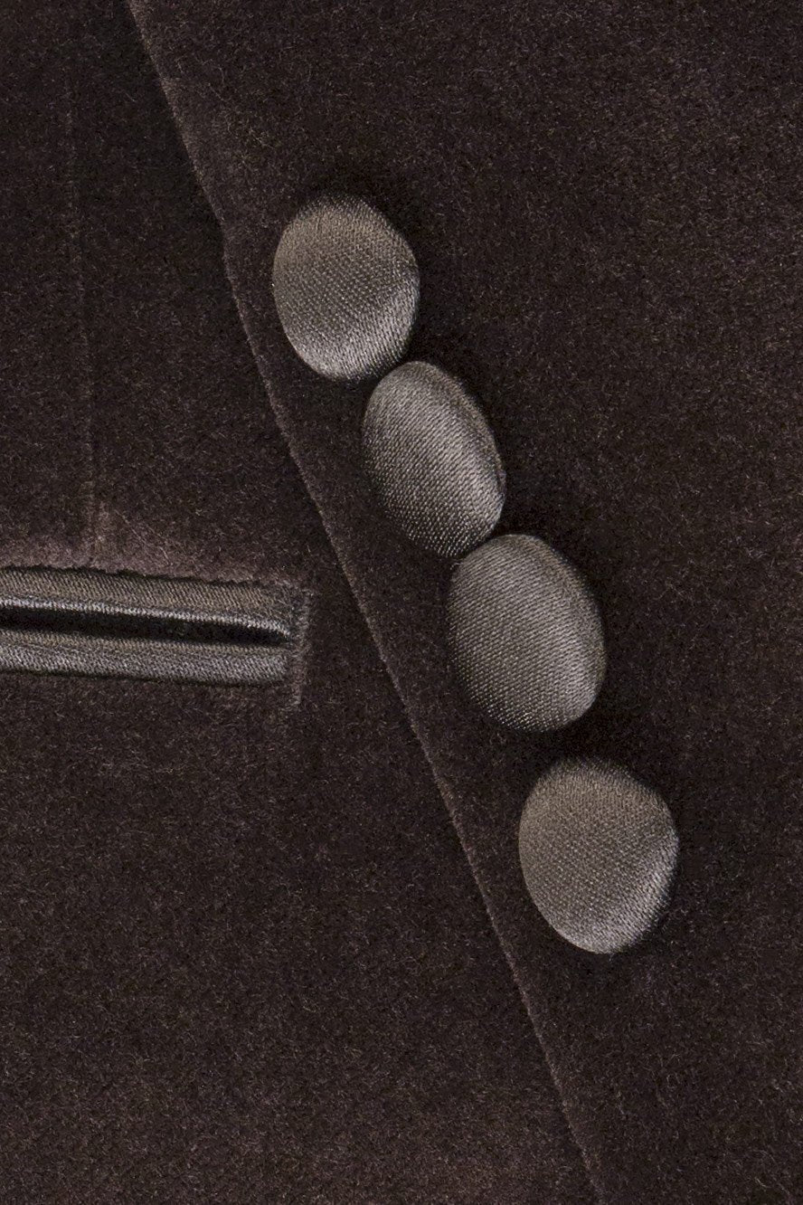 "Liam" Black Velvet Jacket Peak (Separates) - Freeyouthzbandz