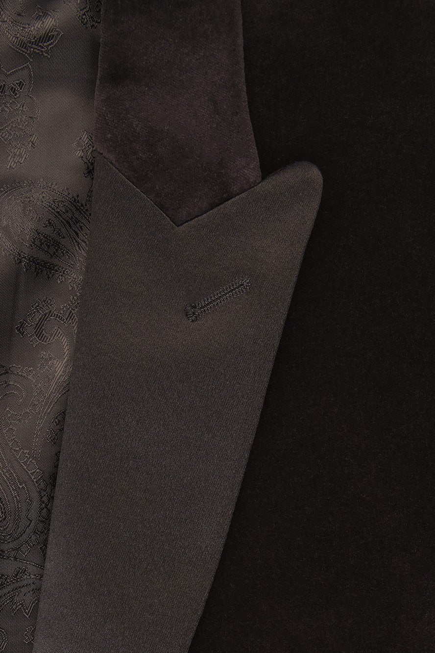 "Liam" Black Velvet Jacket Peak (Separates) - Freeyouthzbandz