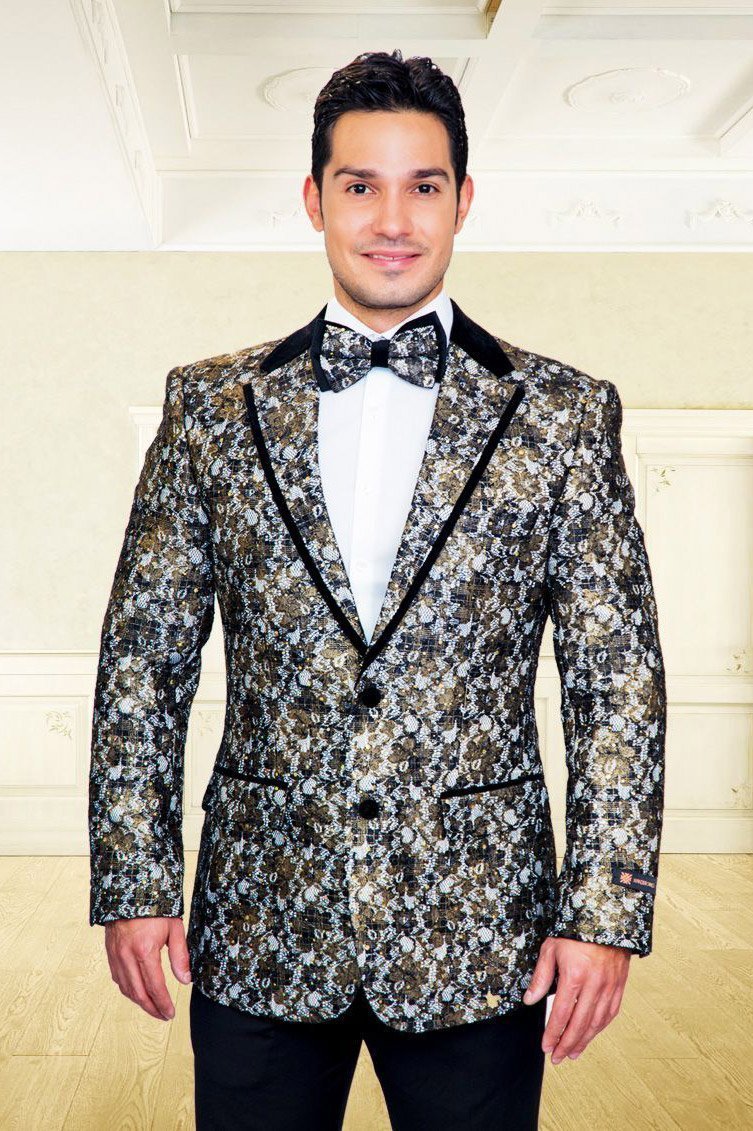 "Mystic" Black & Gold Blazer Jacket - Freeyouthzbandz