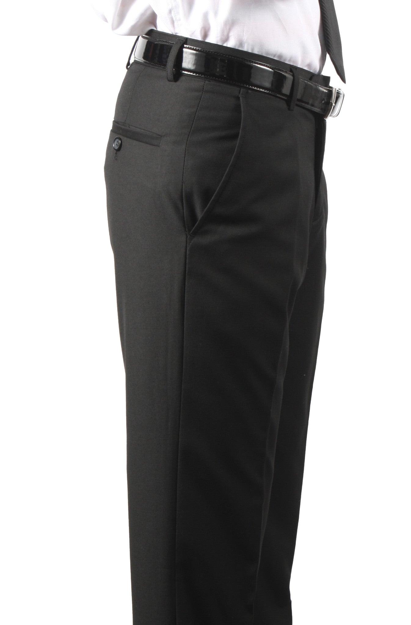 Premium Mens MP101 Black Regular Fit Dress Pants - Freeyouthzbandz