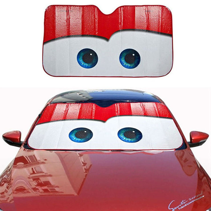 6 Colors Eyes Heated Windshield Sunshade Car Window Windscreen Cover Sun Shade Auto Sun Visor Car - covers Car Solar Protection - Freeyouthzbandz