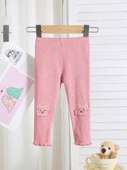 Autumn Arrival Elastic Baby Kids Girls Teddy Bear Pattern Cute Pants - Freeyouthzbandz