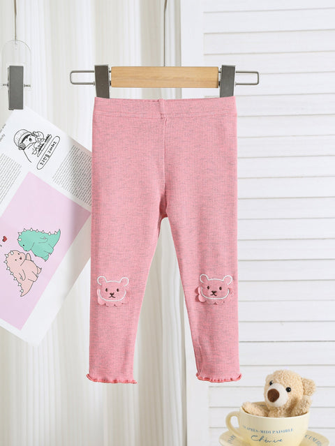 Autumn Arrival Elastic Baby Kids Girls Teddy Bear Pattern Cute Pants - Freeyouthzbandz