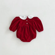 Autumn Arrival Baby Girls Long Sleeves Color Patchwork Onesies - Freeyouthzbandz