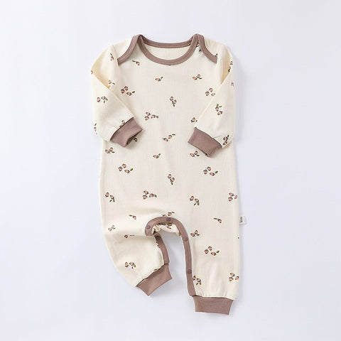 Spring Arrival Hazelnut Print Crew Neck Comfy Rompers - Freeyouthzbandz