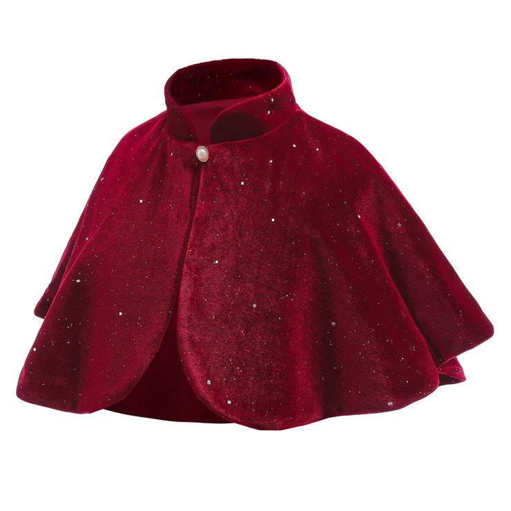 Baby Girl Solid Color Christmas Beautiful Shawl Cape Party Clothes - Freeyouthzbandz