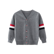 Boys Strips Button-Front Cardigans In Spring