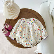 Print Pattern Sweet Style Long Sleeve Princess Onesies - Freeyouthzbandz