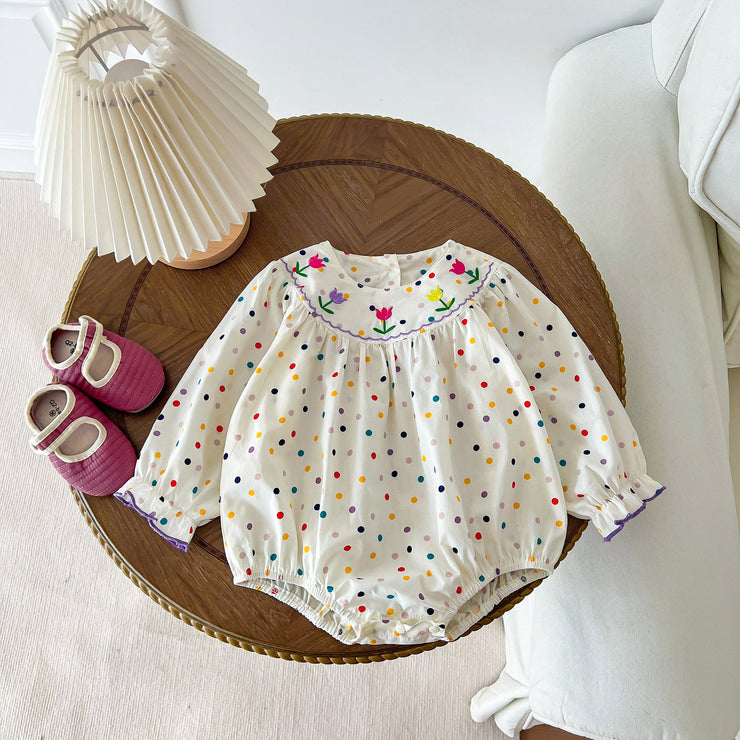 Print Pattern Sweet Style Long Sleeve Princess Onesies - Freeyouthzbandz