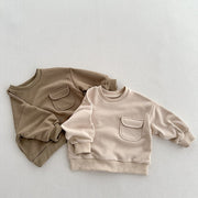 Arrival Kids Unisex Soft Comfortable Long Sleeves Solid Color Top Casual Pullover - Freeyouthzbandz