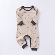 Spring Arrival Hazelnut Print Crew Neck Comfy Rompers - Freeyouthzbandz
