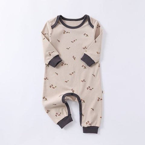 Spring Arrival Hazelnut Print Crew Neck Comfy Rompers - Freeyouthzbandz
