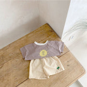 Baby Fruit Embroidered Pattern Summer Beach Comfy Shorts - Freeyouthzbandz