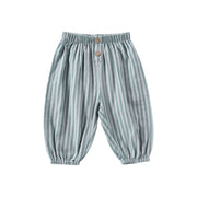 Children’s Summer Breathable Striped and Plaid Fashion Casual Pants – Home Trousers