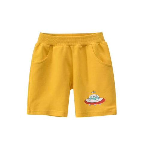 Baby Boy Cartoon Print Pattern Casual Mid Pants With Pockets - Freeyouthzbandz