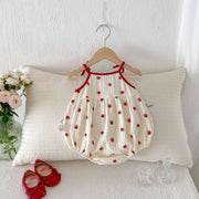 Summer Arrival Baby Girls Cute Sleevelesss Fruits Pattern Onesies