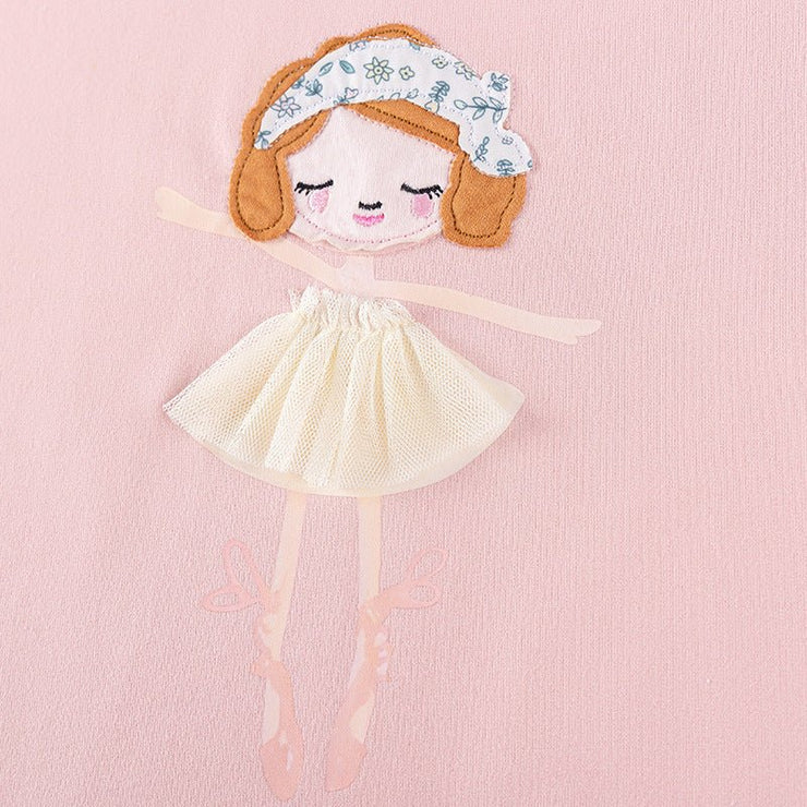 Spring and Autumn Girls Princess Cartoon Pattern Long Sleeves Sweatshirt and Plain Pants Clothing Set - Freeyouthzbandz