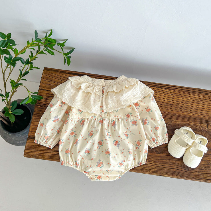 Print Pattern Sweet Style Long Sleeve Princess Onesies - Freeyouthzbandz