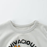 Summer Boys’ Tiger and Letters Pattern T-shirt in European and American Style