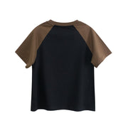 Boys’ Letters Pattern T-shirt in European and American Style