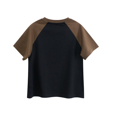 Boys’ Letters Pattern T-shirt in European and American Style