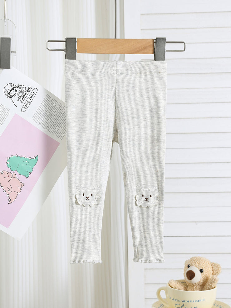Autumn Arrival Elastic Baby Kids Girls Teddy Bear Pattern Cute Pants - Freeyouthzbandz