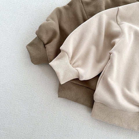 Arrival Kids Unisex Soft Comfortable Long Sleeves Solid Color Top Casual Pullover - Freeyouthzbandz