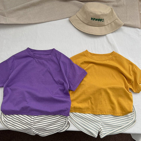 Baby Solid Color Thin Style Fashion Unisex T-Shirt - Freeyouthzbandz