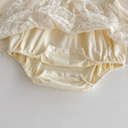 Autumn Arrival Baby Girls Long Sleeves Flowers Pattern Tulle Patchwork Onesies - Freeyouthzbandz