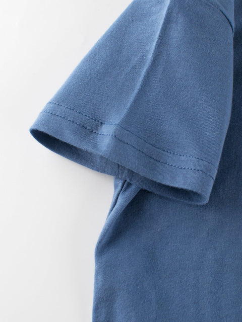 Boys’ Sun Cartoon Print Beige T-Shirt In European And American Style