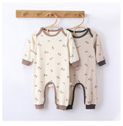 Spring Arrival Hazelnut Print Crew Neck Comfy Rompers - Freeyouthzbandz