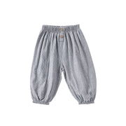 Children’s Summer Breathable Striped and Plaid Fashion Casual Pants – Home Trousers