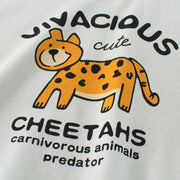 Summer Boys’ Tiger and Letters Pattern T-shirt in European and American Style