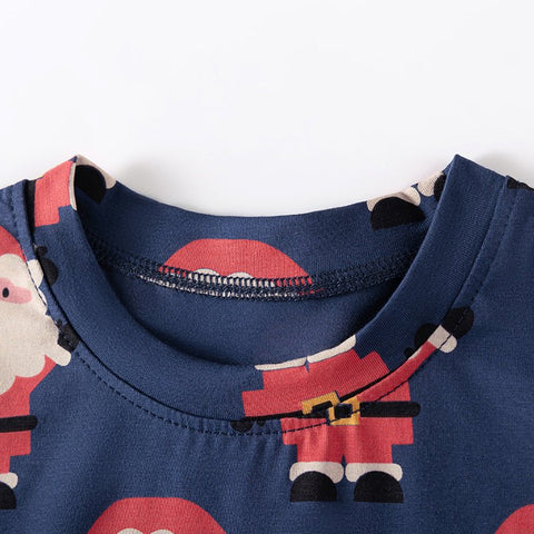 Baby Kids Christmas Cartoon Pattern Long Sleeves Casual Pajamas Clothing Set - Freeyouthzbandz