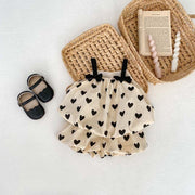 Arrival For Summer: Heart Print Camisole Dress And Shorts Set - Freeyouthzbandz