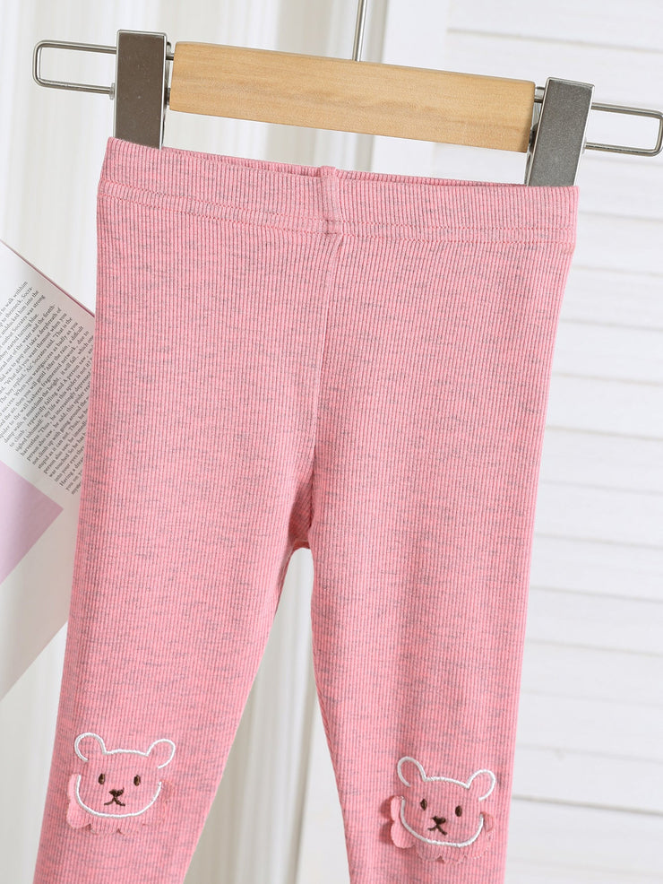 Autumn Arrival Elastic Baby Kids Girls Teddy Bear Pattern Cute Pants - Freeyouthzbandz