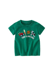Summer Arrival Boys’ Farm Cartoon Pattern T-shirt in European and American Style - Freeyouthzbandz