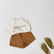 Baby Boy And Girl Solid Color Basic Denim Shorts With Pockets In Summer - Freeyouthzbandz