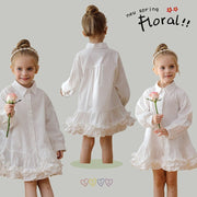 Spring and Autumn Solid Color Single Breasted Long - sleeved Dress for Stylish Girls - Freeyouthzbandz