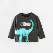 Baby Cute Dinosaur Graphic Long Sleeve O - Neck Autumn New Style Shirt - Freeyouthzbandz