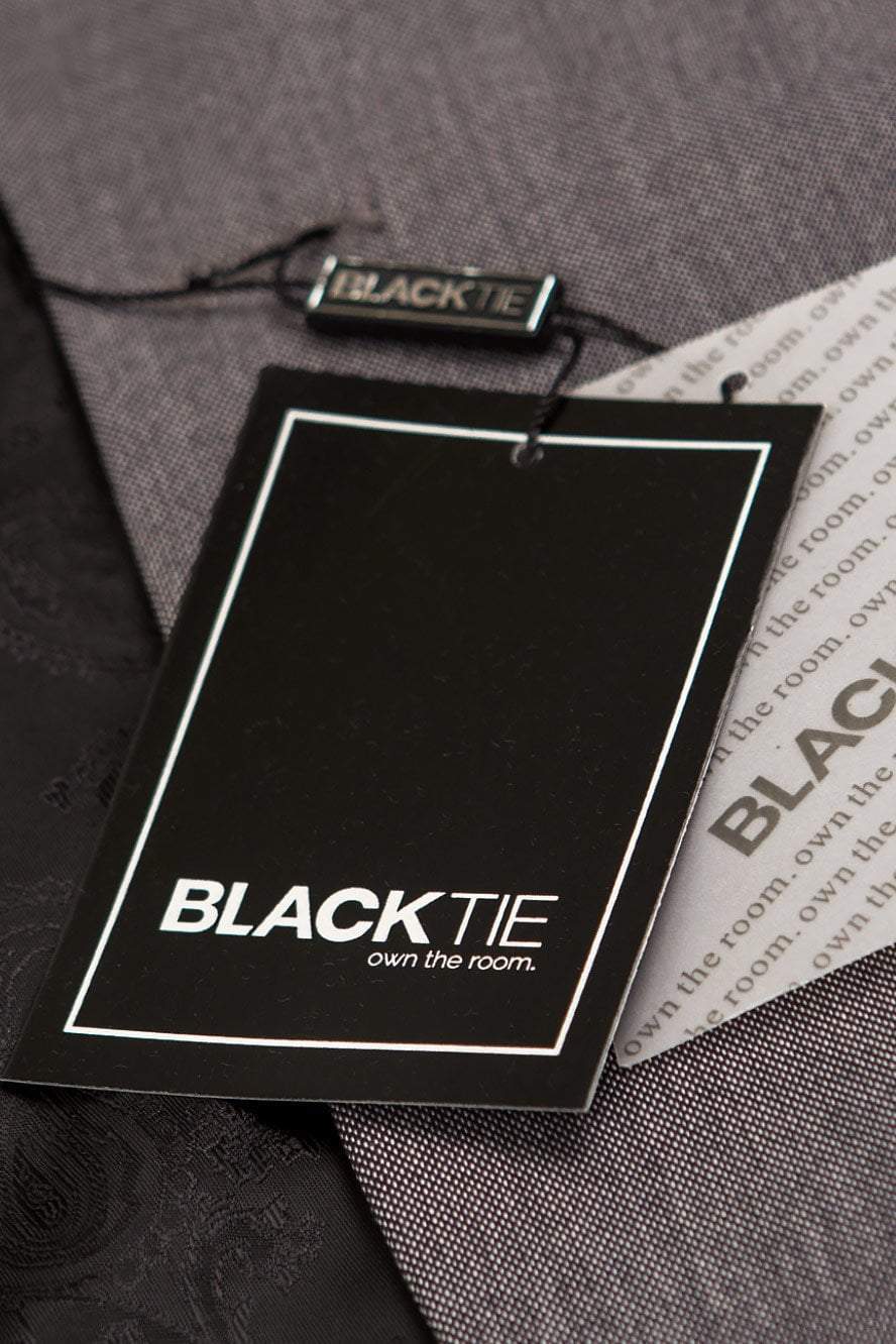 "Sebastian" Grey Pindot Tuxedo Jacket Shawl (Separates) - Freeyouthzbandz