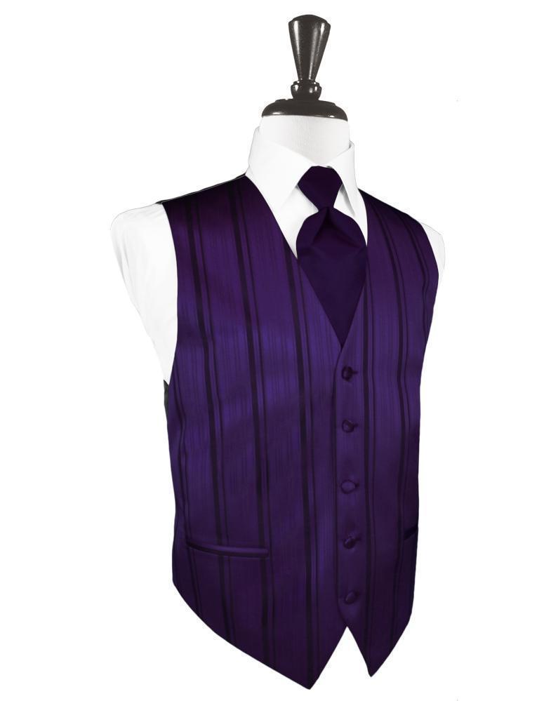 Striped Satin Tuxedo Vest - Freeyouthzbandz