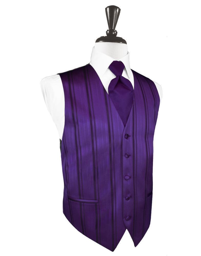 Striped Satin Tuxedo Vest - Freeyouthzbandz