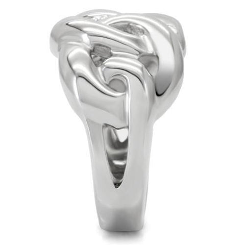 TK147 - High polished (no plating) Stainless Steel Ring with No Stone - Freeyouthzbandz