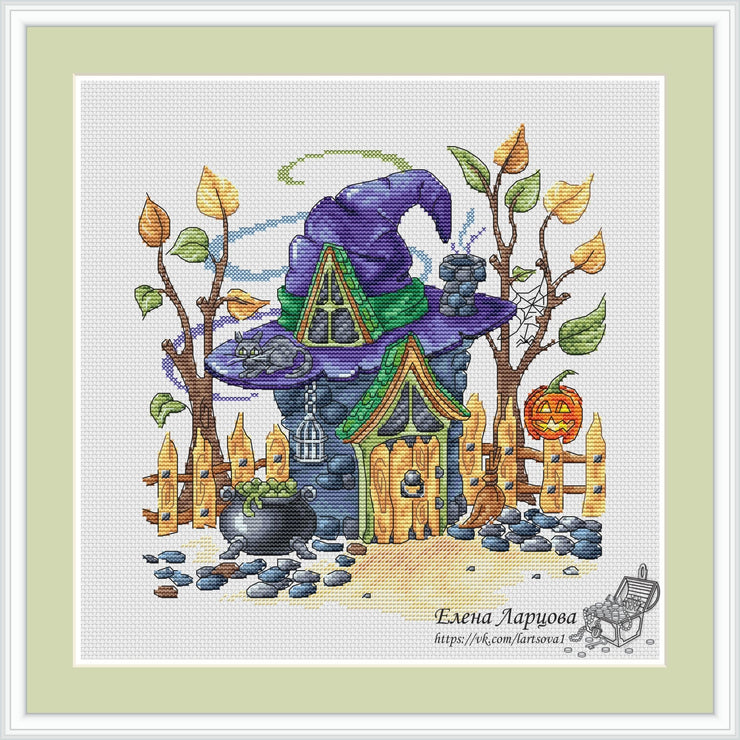 Witch House Halloween - PDF Cross Stitch Pattern - Freeyouthzbandz